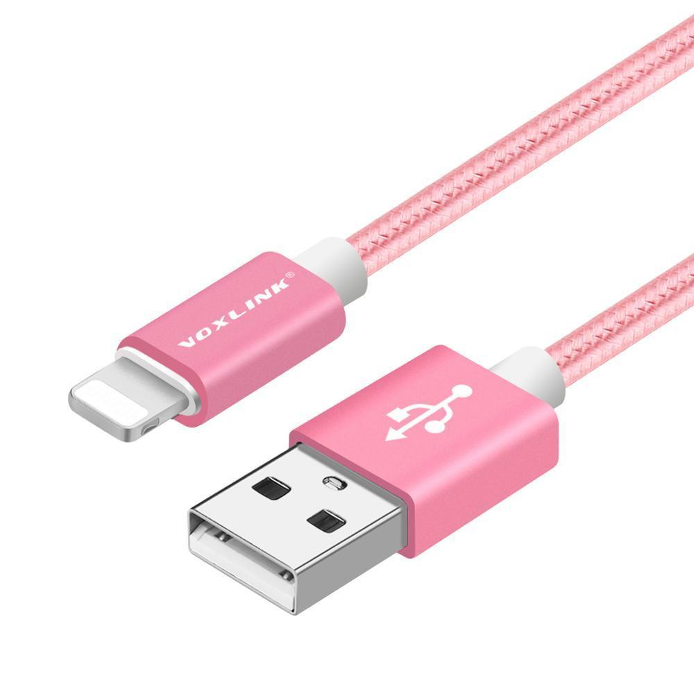 VOXLINK 0.5m/1m/2m/3m Nylon Braided Micro/Lightning to USB Data/Charging Cable for iPhone/Android