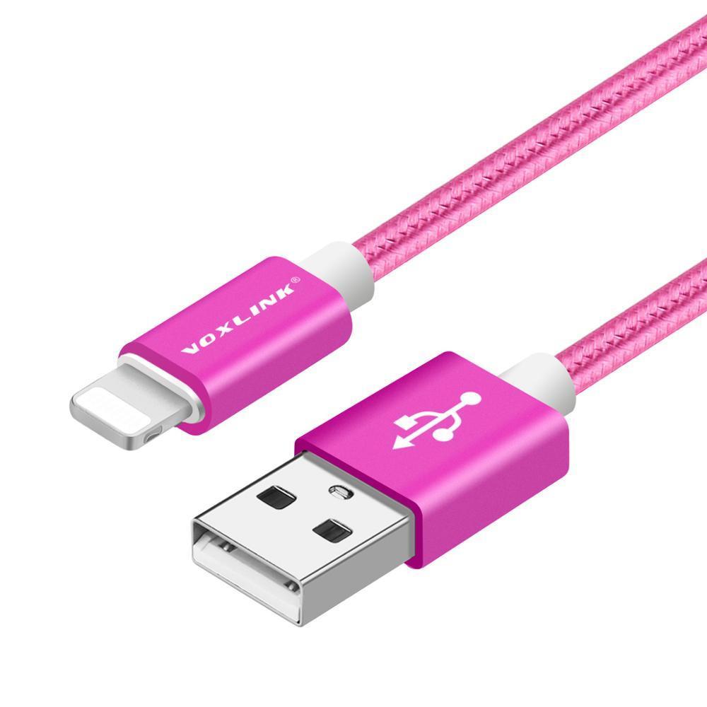 VOXLINK 0.5m/1m/2m/3m Nylon Braided Micro/Lightning to USB Data/Charging Cable for iPhone/Android