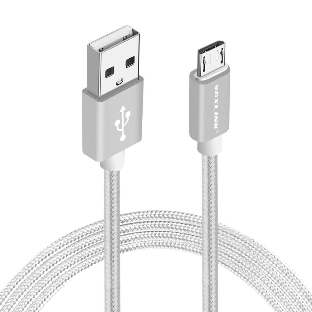 VOXLINK 0.5m/1m/2m/3m Nylon Braided Micro/Lightning to USB Data/Charging Cable for iPhone/Android