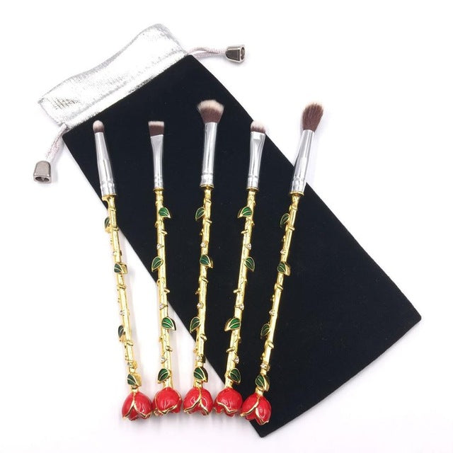 Rose 5pc Makeup Brush Set